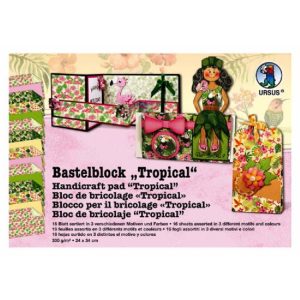Handi Craft pad "Tropical" 24x34cm 300g/m²- 16sheets.