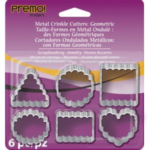 SCULPEY STAINLESS STEEL METAL CRINKLE CUTTERS 6PCS