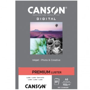 CANSON® 4x6" Photo & Creative Photo Paper Digital Premium Lustre 255gsm 50Sheets.