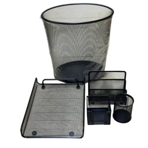 MESCO Mesh Office Desk Organizer Set 5pcs Black