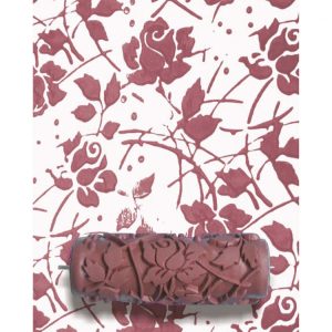 FLEUR DECORATIVE RUBBER ROLLER 15CM ROSES ARE RED