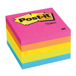 3M Post-it® Notes 654-5PK, 3 in x 3 in (76 mm x 76 mm) Neon Colors
