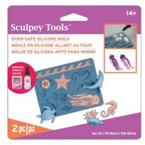 SCULPEY OVEN-SAFE SILICONE MOLD SEA LIFE