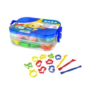 NARA Modelling clay in plastic box + tools