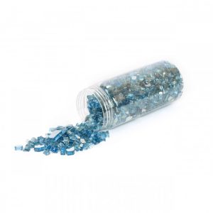 Reflective Crushed Glass Pacific Blue