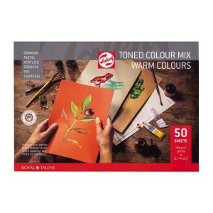 TALENS A3 PAD TONED PAPER MIX WARM  180G 50 SHEETS