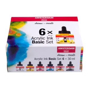 Amsterdam Acrylic Ink Basic Set | 6 x 30 ml