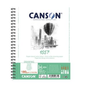 Canson® 1557 Extra White Sketch Pad 180g/m² 30 Sheets.