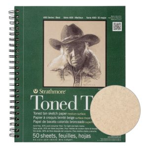 Strathmore 400 Series Toned Tan Sketch Pad 9"x12" 50 Sheets
