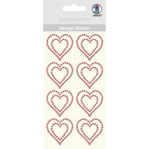 URSUS Design stickers "Hearts" Red .
