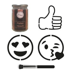 FLEUR POCKET STENCIL EMOJINESS MIX (8X36CM)