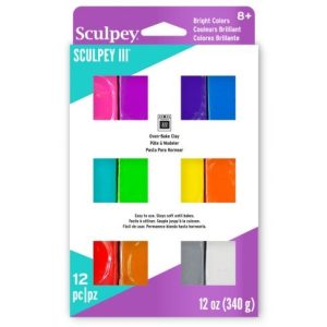 Sculpey III® Oven-Bake Polymer clay  12 Piece Brights Multi-pack