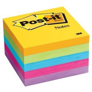 3M Post-it® Notes 654-5UC, 3 in x 3 in (76 mm x 76 mm) Assorted Ultra