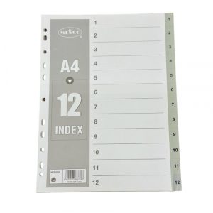 MESCO A4 GREY PVC PLASTIC DIVIDER