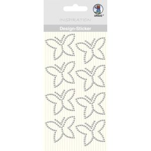URSUS Design sticker "Butterflies" Silver