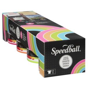 Speedball® Fluorescent Fabric Screen Printing Ink Set- 4, 4oz Jars