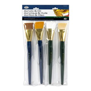ROYAL & LANGNICKEL® 4pc Combo Jumbo Flat Brush Set