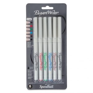 SPEEDBALL® Elegant Writer Calligraphy Markers - Assorted Colors, Set of 6