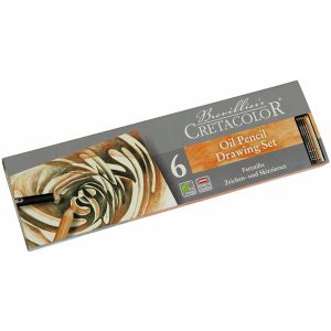 CRETACOLOR 400 07 DRAWING SET OIL PENCILS , 6PCS