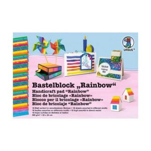 URSUS® Handi Craft pad Rainbow 24x34cm 300g/m² -16sheets .