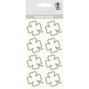 URSUS Design sticker "Cloverleaf" silver