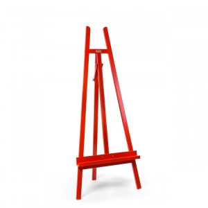 MESCO LYRE WOODEN EASEL RED
