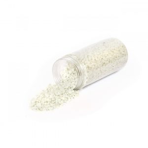 CRUSHED GLASS CHIPS 600G WHITE 3-6MM
