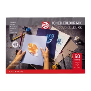 TALENS A3 TONED COLOUR MIX PAD COLD 180G 50 SHEETS