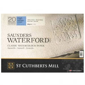 SAUNDERS WATERFORD CLASSIC WATERCOLOUR PAPER 300 g/m 20 SHEETS / HIGH WHITE / CP (NOT)