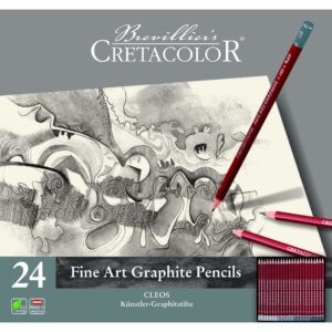 CRETACOLOR Cleos - Fine Art Graphite Pencil 24 pcs set