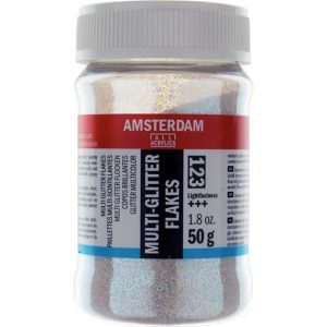 AMSTERDAM MULTI-COLOURED GLITTER FLAKES 50G 123