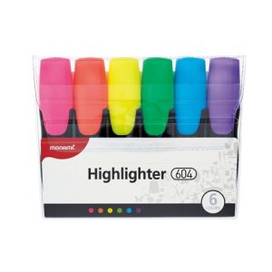 MONAMI 604 HIGHLIGHTER SET OF 6 COLOUR