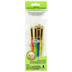 ROYAL & LANGNICKEL® Clear Choice™ 4pc Variety Stencil Brush Set