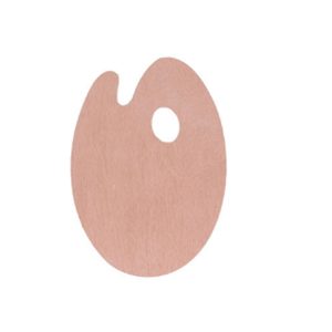 OVAL WOODEN PALETTE 30X40 CM