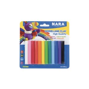 NARA MODELLING CLAY 200g. X 12COLOURS SET
