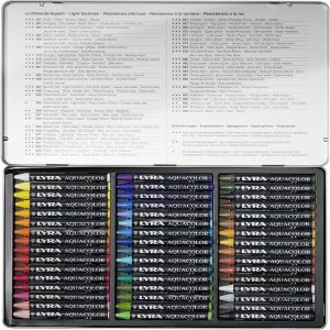 LYRA AQUACOLOR WATER SOLUBLE PASTEL 48 PIECES