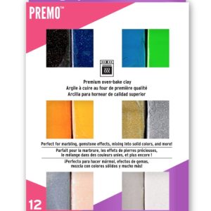 Sculpey® Premo Multipack Polymer Clay 12 Metallic and Glitters Colors 340g