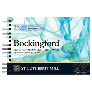 BOCKINGFORD TRADITIONAL WATERCOLOUR PAPER-WIRE BOUND- 300 g/m 12 SHEETS