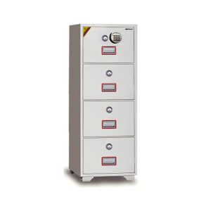 DIPLOMAT 4 DRAWER FIRE FILING CABINETS DIGITAL + KEY LOCK 266 KG