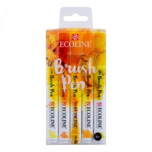 ECOLINE BRUSH PENS Set of 5 - Yellow
