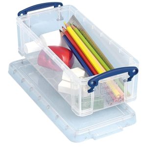 REALLY USEFUL STORAGE BOX CLEAR 0.9 LITRE