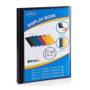 MESCO A4 DISPLAY BOOK 30,40,60 POCKETS ASST
