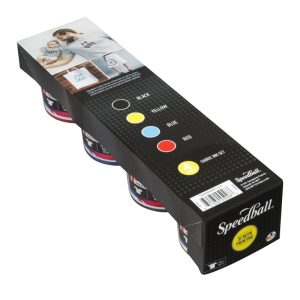 Speedball® Basic Colors Fabric Screen Printing Ink Set- 4, 4oz Jars