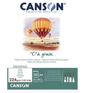 CANSON C À GRAIN DRAWING PAD 30 sheets, 224gsm