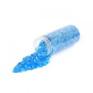 CRUSHED GLASS CHIPS 600G AQUA BLUE 3-6MM