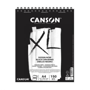 CANSON XL BLACK DRAWING BOOK 150gsm