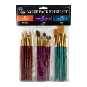 ROYAL & LANGNICKEL® 30pc Combo Long Handle Variety Brush Set