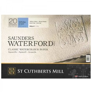 SAUNDERS WATERFORD CLASSIC WATERCOLOUR PAPER 300 gsm 20 SHEETS / WHITE / CP (NOT)