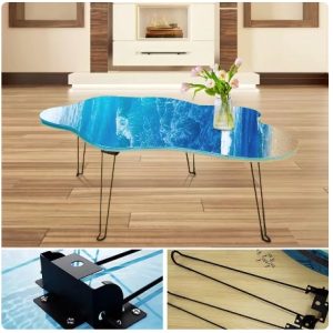 Irregular Shape River Table Silicone Mold, Round Coffee Table Epoxy Resin Mold, Large Tray Mold