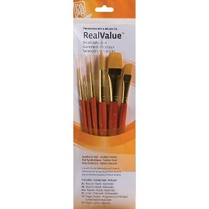 PRINCETON REAL VALUE GOLDEN TAKLON BRUSH SET OF 6 PCS